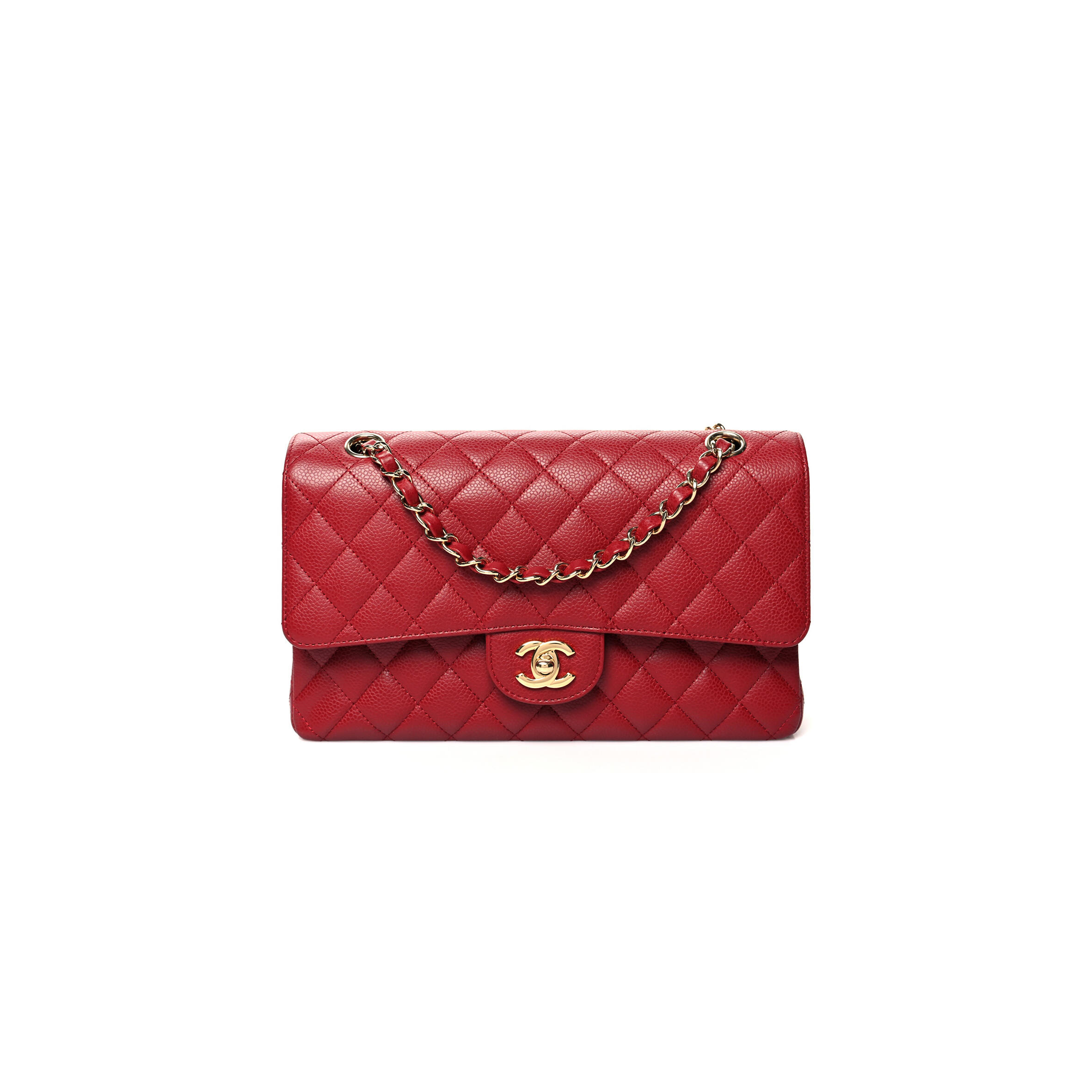 CHANEL CAVIAR QUILTED MEDIUM DOUBLE FLAP 1176682 (25*15*6cm)